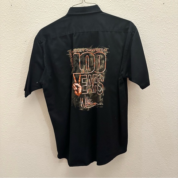 Men’s Harley Davidson Biker Size Large Button Down Daytona Bike Week 2003 - Picture 6 of 6